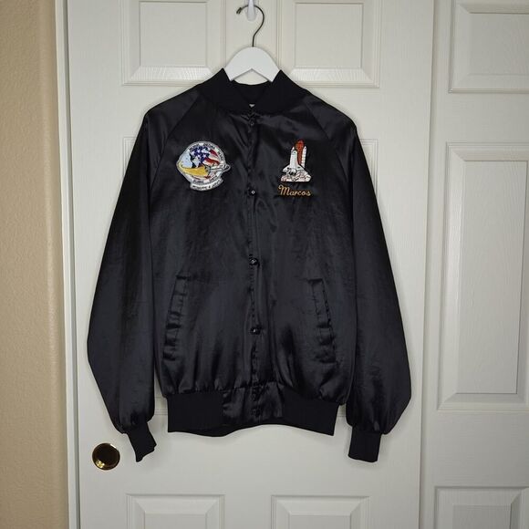 Vintage West Ark NASA Palmdale Mod Team patch bomber jacket sz L - Picture 1 of 10